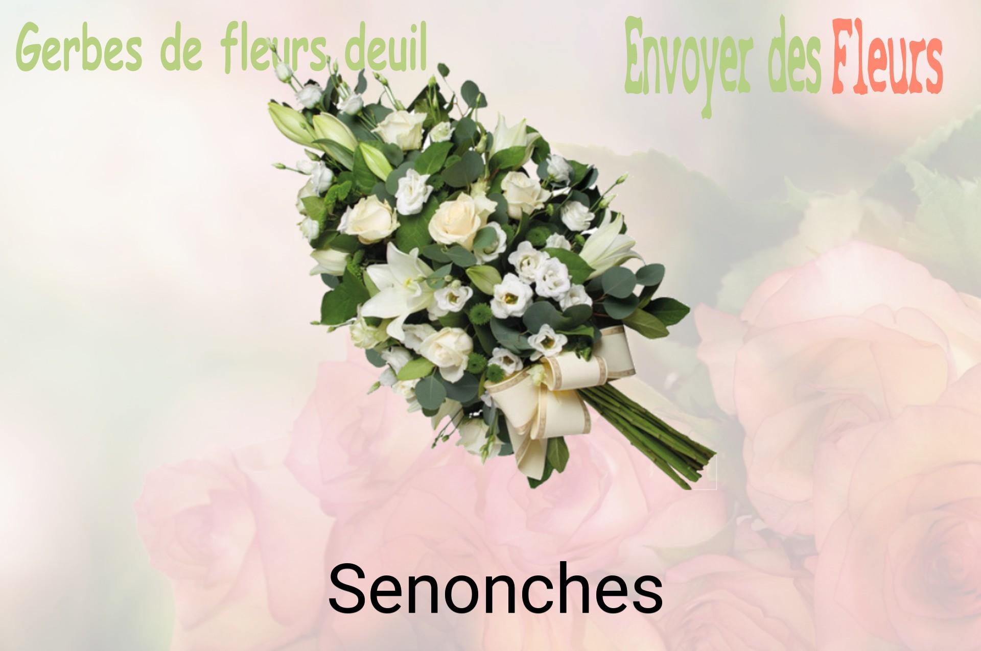 Gerbe de fleurs de deuil livrée à Senonches